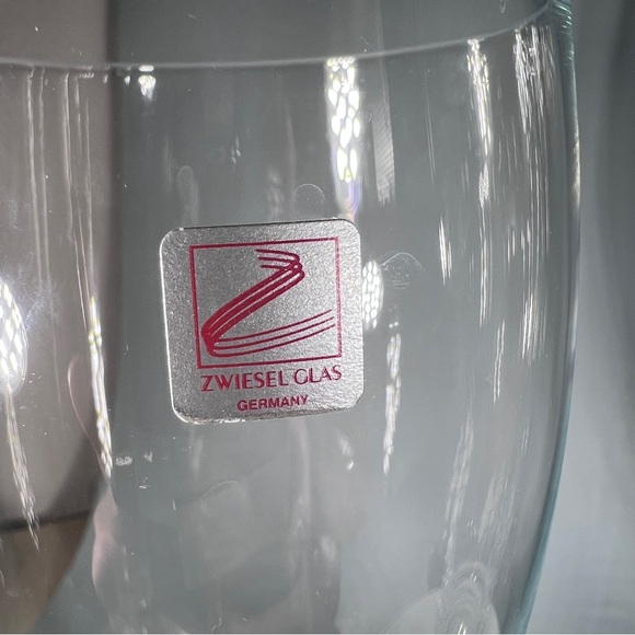 Zweisel Glas Crystal Beer Glass Stein Stamped Germany Blue Tinted Base Vintage - Picture 5 of 6